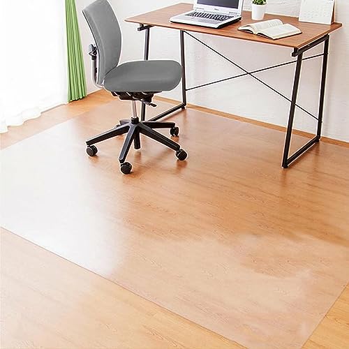 Bloomlover チェアマット 透明 90×120cm クリア 床保護マット 厚み1.5mm PVC マット 大型デスク足元マット 床傷防止 特大サイズ オフィス/食卓/フロア/畳/机下/椅子/床暖房対応 (90x120cm, 1.5mm)