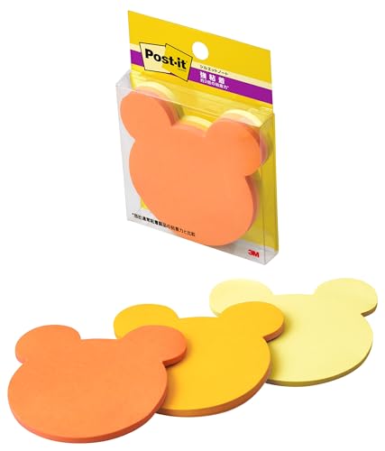 3M ポストイット 付箋 強粘着 かわいい 大きい シルエットデザイン クマ 69×69mm 30枚×3パッド SSS-BEU