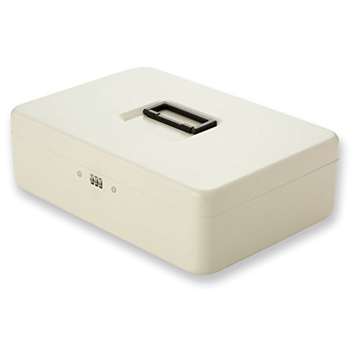 アスミックス(Asmix) アスカ 金庫 安心保管ボックス A4 スチール製 ワイヤー付き SB200 アイボリーホワイト