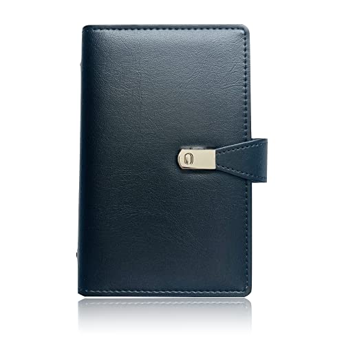 iiNOWL イーノウル名刺ホルダー 300枚 大容量 コンパクト 名刺ファイル メンズ レディース PUレザー (黒（ブラック）)