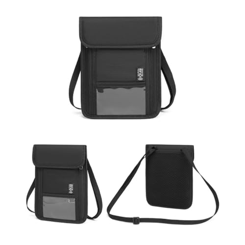 [Yoeeco] パスポートケース 首下げ スキミング防止 軽量・薄型 パスポート入れ 首掛け パスポートホル..