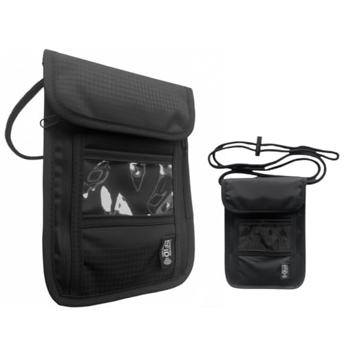 [Yoeeco] パスポートケース 首下げ 軽量・超薄型 セキュリティポーチ スキミング防止 パスポートカバー..