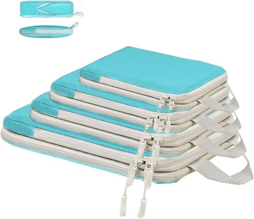 【2025年最新】旅行用圧縮袋 トラベルポーチ 便利旅行圧縮バッグ 4点セット 可変スペース 圧縮で衣類スペース約60%節約 撥水加工 衣類仕分け 温泉 出張 ...