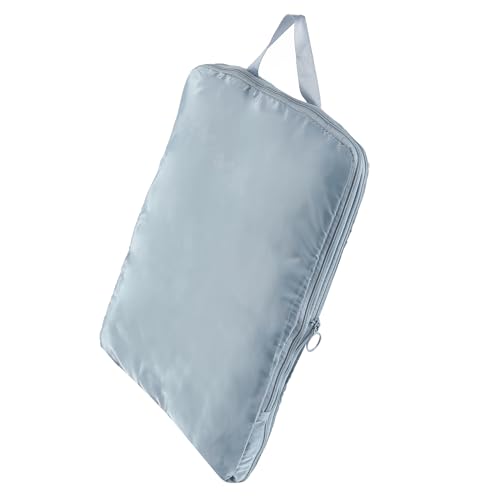 圧縮トラベルポーチ (ブルー, L) 旅行用圧縮袋 トラベルポーチ 圧縮バッグ 圧縮ポーチ 圧縮袋 パッキングポーチ スペース削減 出張 海外 温泉 ジム 便利グッズ