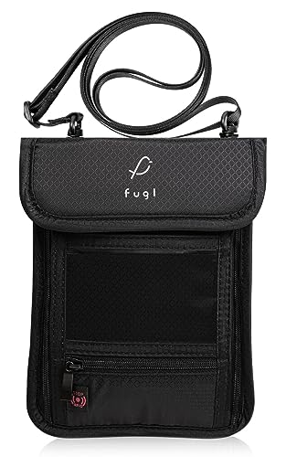 [fugl] 【るるぶ掲載x2層のスキミング防止構造】 パスポートケース 首下げ セキュリティポーチ スキミ..