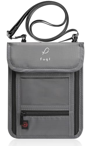 [fugl] 【るるぶ掲載x2層のスキミング防止構造】 パスポートケース 首下げ セキュリティポーチ スキミ..