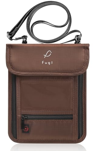 [fugl] 【るるぶ掲載x2層のスキミング防止構造】 パスポートケース 首下げ セキュリティポーチ スキミ..