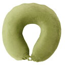 メリーナイト 枕 低反発ネックピロー 「もちとろん」 オリーブグリーン U型 外して洗えるカバー付き 首元ボタン付きでズレにくい ウレタン 仮眠枕 うつぶせ寝 ...