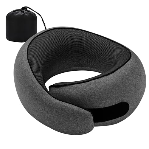 FRIENA 低反発ネックピロー U型 トラベルピロー 旅行用 飛行機 車内 新幹線 出張 オフィス仮眠 360度首サポート 調節ベルト 洗えるカバー 磁気布素...