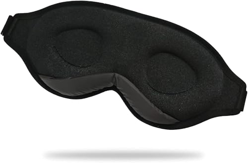 [Adcey] アイマスク 睡眠用 夏 安眠 快眠 グッズ 遮光率99.99％ (国際検査機関認証済み) 3D 立体 軽量 目隠し 昼寝 旅行 出張 飛行機 (ブラック）