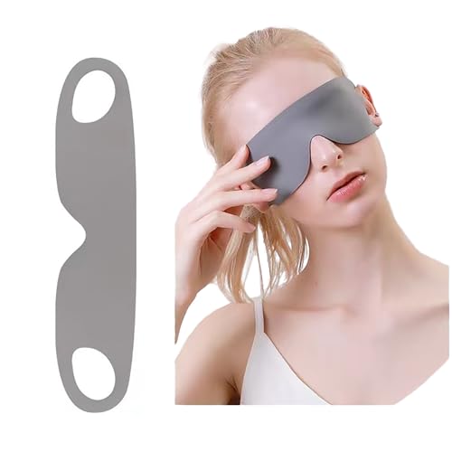 wulsalio アイマスク 安眠 一体立体裁断 おしゃれ 眼罩 快眠グッズ 圧迫感なし 四季 肌にやさしい 遮光 通気性よし 旅行/出張/昼寝ン耳を絞らない 男女兼用 (グレー)