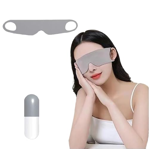 wulsalio アイマスク 安眠 一体立体裁断 おしゃれ 眼罩 快眠グッズ 圧迫感なし 四季 肌にやさしい 遮光 通気性よし 旅行/出張/昼寝ン耳を絞らない 男女兼用 (グレー A型)