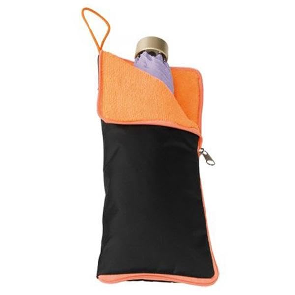 ライズジャパン 折りたたみ傘ケース マイクロファイバー 傘の水分 素早く吸収 超吸水 速乾 収納カバー ポーチ 傘カバーHOU (オレンジ)