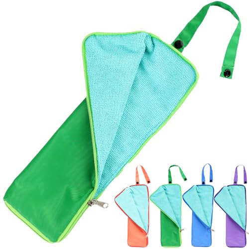 【吸水 防水 速乾 超軽量45g マルチ 折り畳み傘カバー 】 傘ケース 折りたたみ傘用 携帯用 マイクロファイバー 傘袋 通勤 通学 泥跳ね 汚れ拭き 多用途 便利 傘用カバー [Angel's Closet] ((スナッ