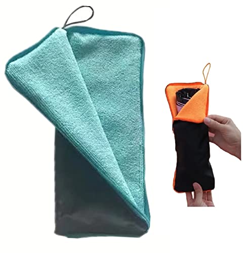 マイクロファイバー 傘カバー 折り畳み傘ケース 超吸水 折りたたみ傘 収納ケース 濡れた傘入れ ペット..