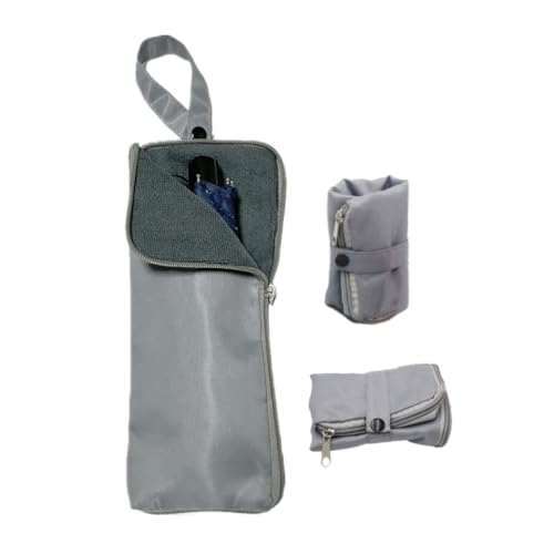 超吸水マイクロファイバー 傘カバー 折り畳み傘ケース 収納ケース 濡れた傘入れ ペットボトルホルダー ..