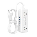 変換プラグ Cタイプ 韓国 コンセント 海外旅行用 変換アダプター 1.5m延長コード付き|AC差込口4個+USBポート5個(USB-C×3)|韓国・イタリア・...