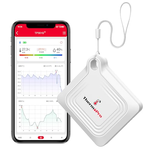 ThermoPro 温湿度計 Bluetooth 温度湿度計 デジタル 温度計 無線 高精度 スマホで温度湿度管理 アラー..