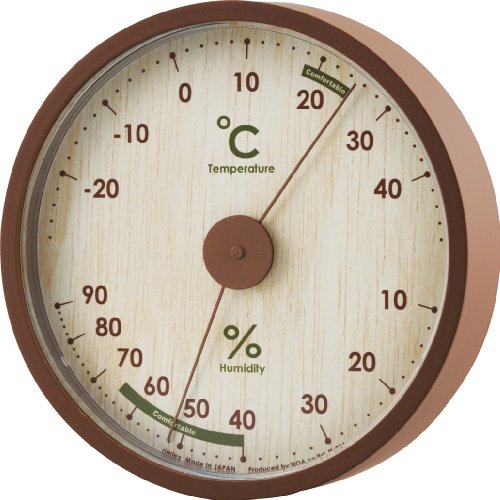 NOA 温度計 湿度計 アナログ 日本製 Ashley(アシュリー) ナチュラル N-016 N