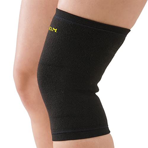 D&M(ディーアンドエム) 膝サポーター 中圧迫サポーター ひざ用 日本製 左右兼用 1個入 黒 Lサイズ 822 日本製 固定 保温 伸縮 吸汗 速乾 高通気 サポート 日常生活 運動 スポーツ