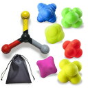 SALUDABLE リアクションボール 6個 トレーニングロッド 反射神経 動体視力 練習 セット