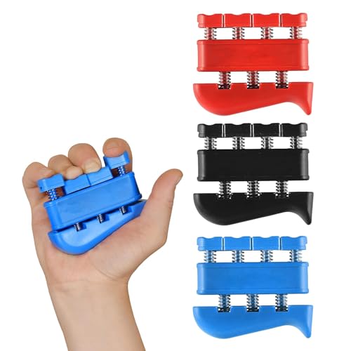Doyime ハンドトレーナー 握力 トレーニング 3本セット 指 エクササイズ ハンドグリップ 筋力トレ ストレス解消 リハビリ器具 指の強化 トレーニング器具 各指調節可能 ピアノ ギター ベース
