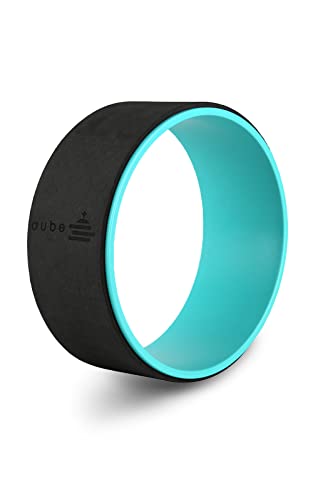 aube ヨガホイール ヨガリング ピラティスリング ヨガ ホイール ストレッチ用リング 背中ストレッチ ヨガ器具 ダイエット器具 (Black/Lake green)