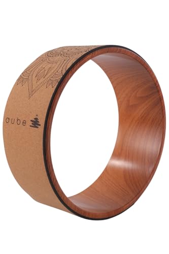 aube ヨガホイール コルク ヨガリング ピラティスリング ヨガ ホイール ストレッチ用リング 背中ストレッチ ヨガ器具 ダイエット器具