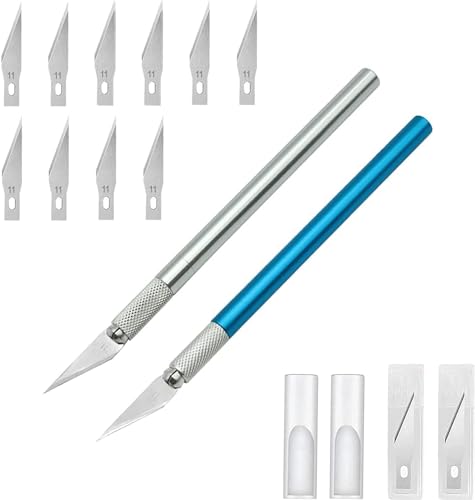 MoToNa デザインナイフ アートナイフ 替え刃 10枚 細工用カッターナイフ 切り絵 プラモデル DIY アート..