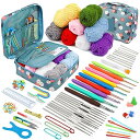 RMTIME かぎ針編みキット 大人の初心者向け 103点セット かぎ針糸+フック付属品一式 必要な道具全て付属