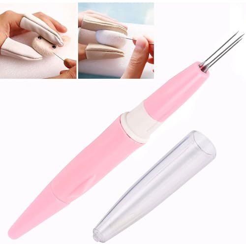 フェルトニードル 羊毛フェルト キット ニードル DIY 羊毛フェルト 本 3 フェルト針 DIY 手作り羊毛フェルト ツール刺繍枕ガーメント シート (ピンク...