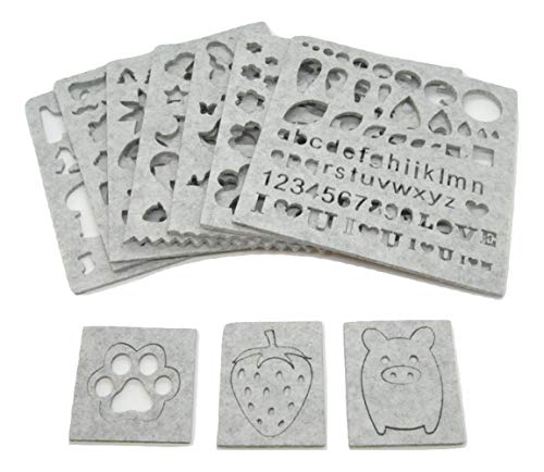 楽MoMo 羊毛 フェルト ひな形 10枚セット 手芸 ハンドクラフト DIY モールド アップリケ 金型