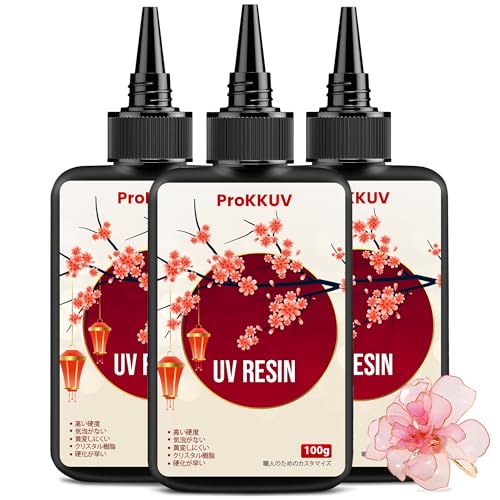 ProKKUV レジン液 大容量 300g UV/LED対応 透明度が高く レジン詰替用 UVレジン液 黄変しにくい クリスタルクリアで薄匂 uvレジン 急速硬...