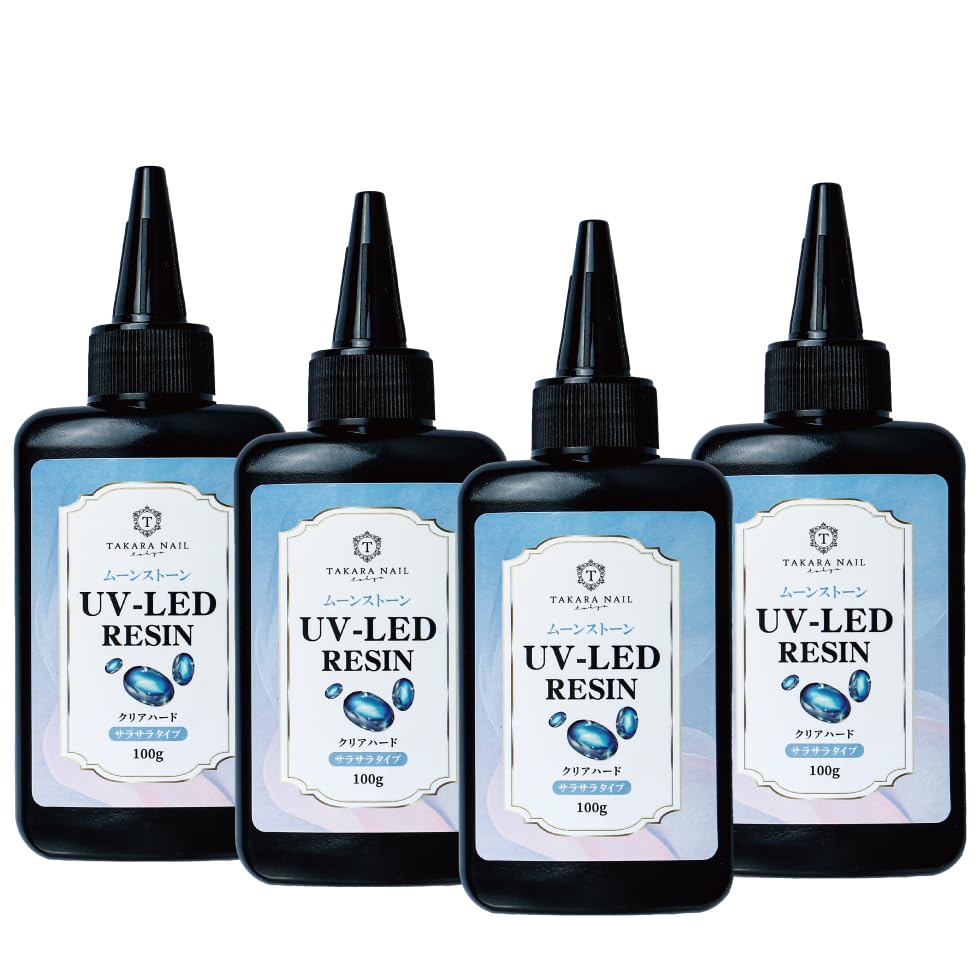 TAKARA NAIL UV-LED レジン液, ムーンストーン, ハードタイプ, 100g×4本セット クリアハード (4本) シ..