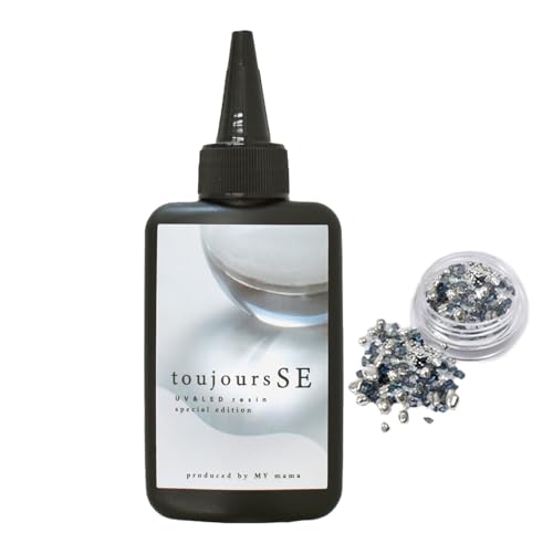 MYmama レジン液 トゥジュールSE toujoursSE UV & LED レジン 封入パーツ付き (クリア, 70g)