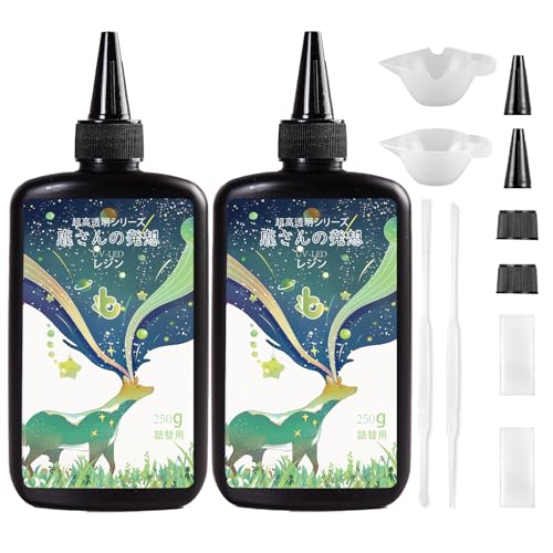 Biliicoレジン液 鹿さんの発想 大容量 レジン液 - UV/LED対応 レジン液 大容量 高い透明 UVレジン液 低..