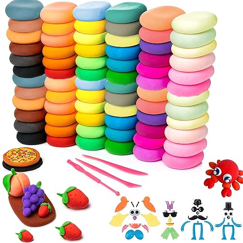 超軽量ねんど 72色ねんどセット DIY おもちゃ 手作りツール付属しています 男の子 女の子 誕生日のプレゼント 自然乾燥超軽量ねんど 粘土遊び 6歳以上