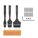 WUTA 丸目打ち 第3世代菱目打ち レザークラフト 工具 取り外し可能 パンチアクセサリ DIY用 革細工 セット(4mm- 2+4+8)