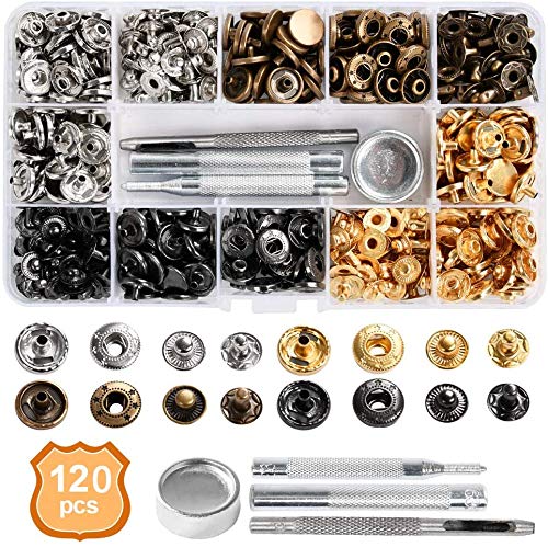 ZOYUBS レザークラフト カシメセット カシメ打ち具セット レザークラフト用打ち具キット カシメ ボタン ホック スナップボタン スタッズ 底鋲 打ち具セット リベット パーツ DIY バッグ ベル