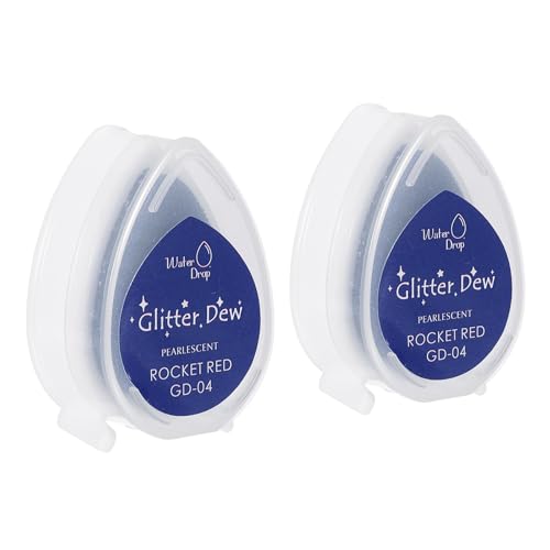 PATIKIL スタンプ用クラフトインクパッド 2個洗える指紋インクスタンプパッドカラーDIYレインボー用ゴムスタンプ用紙スクラ ップブッキング生地木製 ブルー