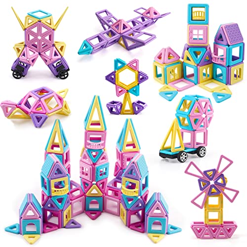 POSO マグネット ブロック 磁石おもちゃ 磁気 マグネット 女の子 おもちゃ 知育玩具 マカロン色 積み木 立体パズル 子供 知育玩具 男の子 女の子 積み...