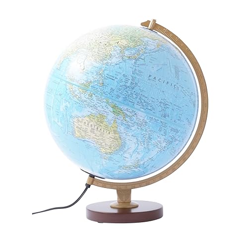 リプルーグル 地球儀 ライト付 リビングストン型 ブルーオーシャン 英語版 2WAY 86506