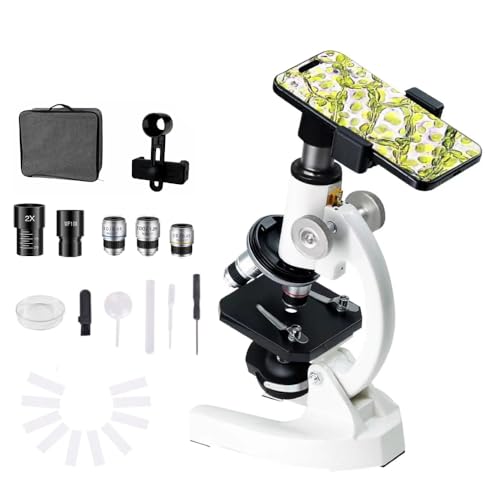 顕微鏡 小学生 子供【40X~3200X・標本付き】 日本製 人気 中学生 高校生 自由研究 学生成人初心者学習 日本語説明書付き