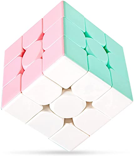 Findbetter MOYU Meilong マカロン 3x3 ステッカーレス 競技用キューブ 3x3x3 回転スムーズ 立体パズル