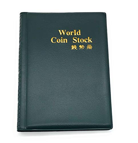 A-CRAFT 120枚収納可能 コイン収集アルバム コインホルダー コレクション アルバム 記念コイン 外国硬貨 保存 グリーン