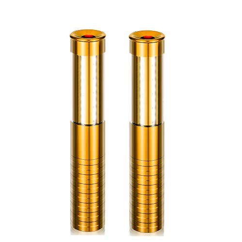 2個のLEDストロボバトンライト、シャンパンボトルハンドヘルドライト (ゴールド)