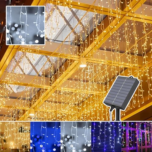 イルミネーション ソーラー つらら 120球 5m led パターン選択 電飾 屋外 防水 ソーラーライト 誕生日 fairy lights illumination christmas outdoor solar コンセント ストリングライト ハロウィン クリスマ