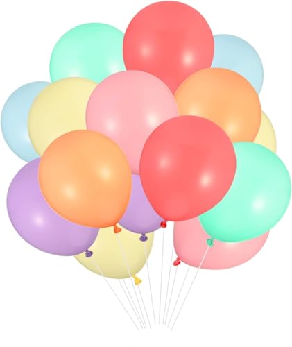 Yorkereynom 風船 マカロンバルーン 100個セット 10インチ アソート風船 風船装飾セット 飾り付け パステルカラー 混合色 極厚 丸型 お誕生日 パーティー クリスマス 結婚式 文化祭 二次会 子供