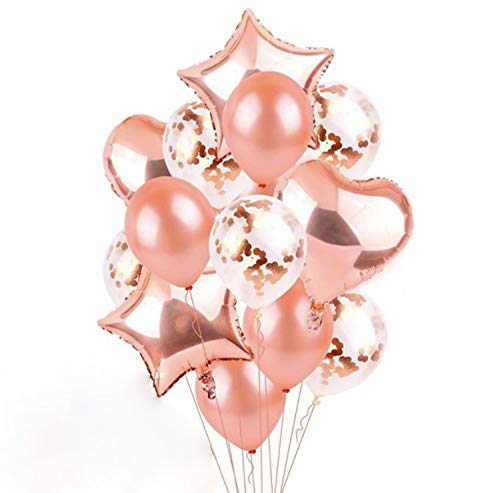 lua Citron バルーン 風船 コンフェッティ パーティ 誕生日 バースデー クリスマス 飾り お祝い 結婚式 二次会 ピンクゴールド