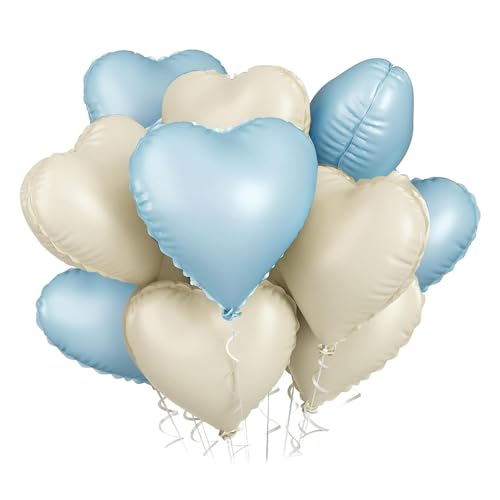 ESJNNK ハート バルーン 風船 10個セット 18インチ アルミバルーン くすみカラー 記念撮影 パーティー 誕生日 結婚式 記念日 バースデー お祝い ...